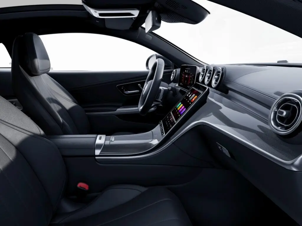 preowned CLE Coupé close up with displays in Mercedes Benz
