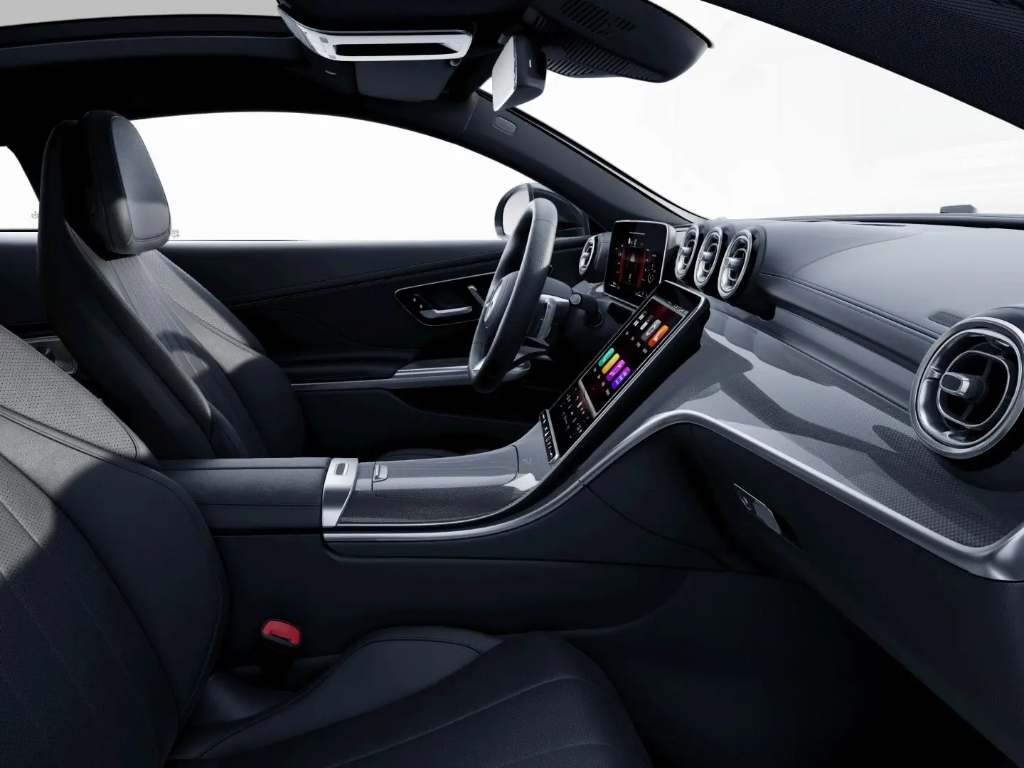 preowned CLE Coupé close up with displays in Mercedes Benz